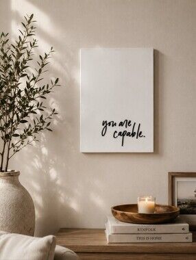 Magnetic You Are Capable White Wall Sign